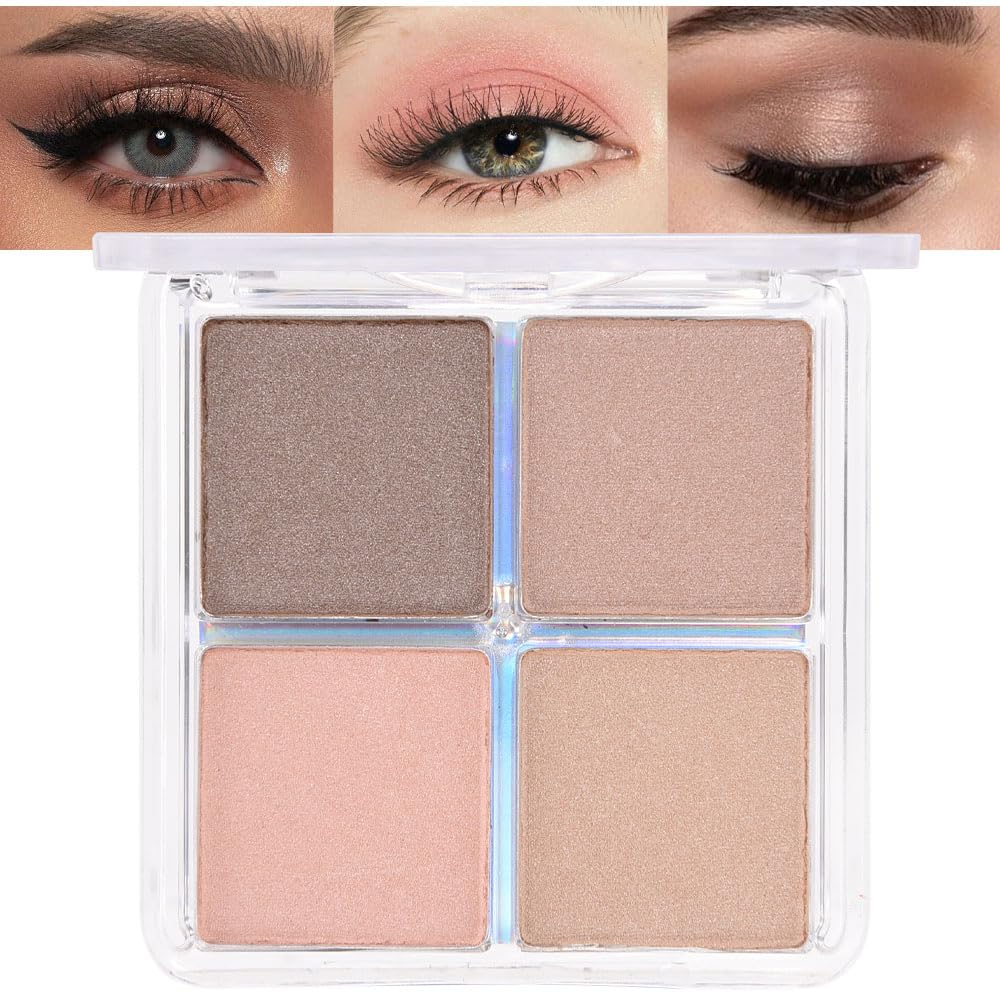 evpct 9 Colors Brown Nude Gold Black Smokey Glitter Eyeshadow Palette