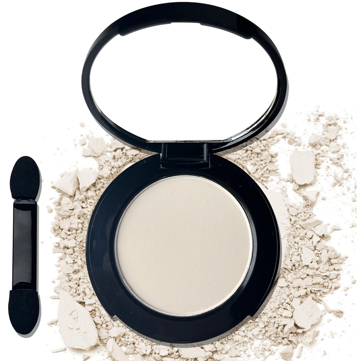 MEICOLY Champagne Shimmer Eyeshadow with Mirror,Shimmer Sparkly Eye Shadow Palette,Pressed Powder Single Eyeshadow for Women and Girls,Eye Makeup Eyelid Color,High Pigment,Long Wearing,Waterproof