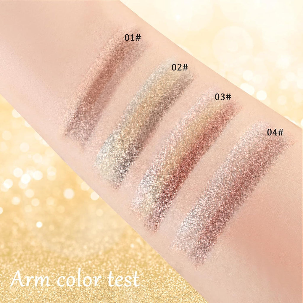 4Pcs Multi Color Eyeshadow Stick Set, 3 Color Gradient Shimmer Eye Shadow