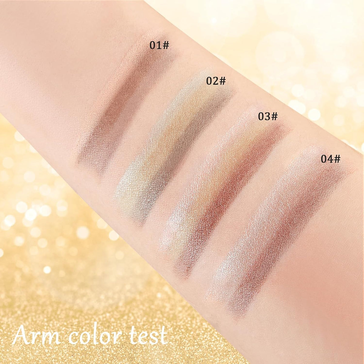 4Pcs Multi Color Eyeshadow Stick Set, 3 Color Gradient Shimmer Eye Shadow