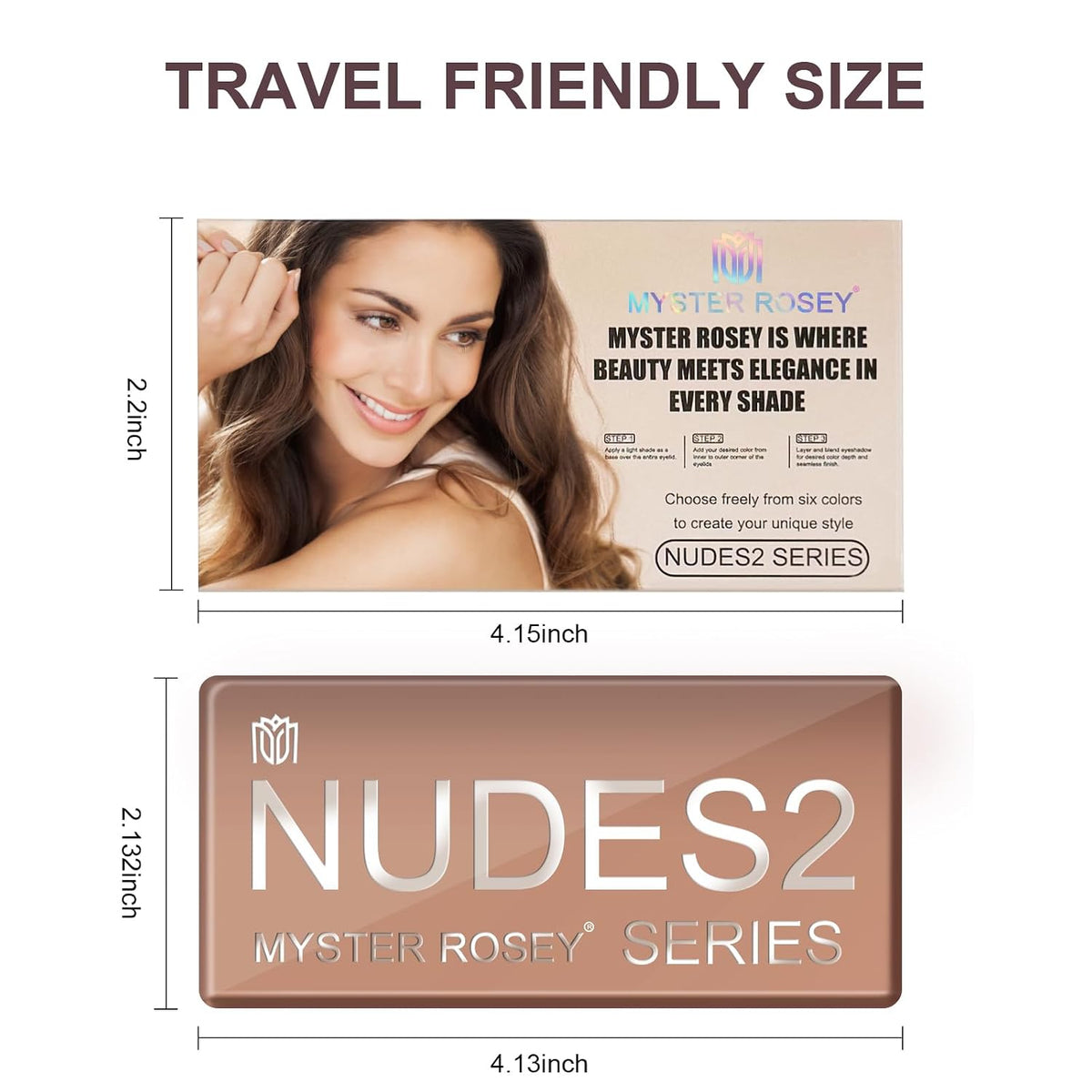 MYSTER ROSEY Nudes 2 Matte Eyeshadow Palette, Neutral Eye Shadow Palettes