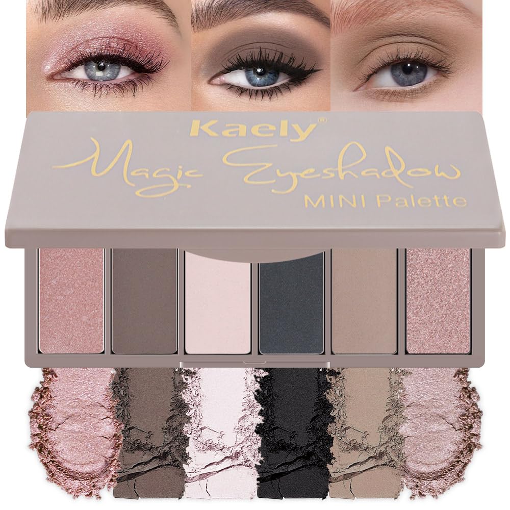 evpct 9 Colors Brown Nude Gold Black Smokey Glitter Eyeshadow Palette