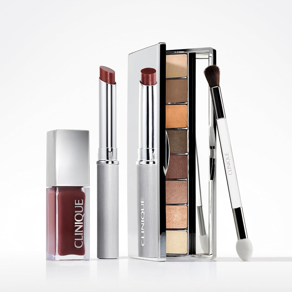 Clinique All About Shadow Eye Shadow Palette, 8 Silky + Buildable Shades | Black Honey, Pink and Nude Honey | Safe For Sensitive Eyes