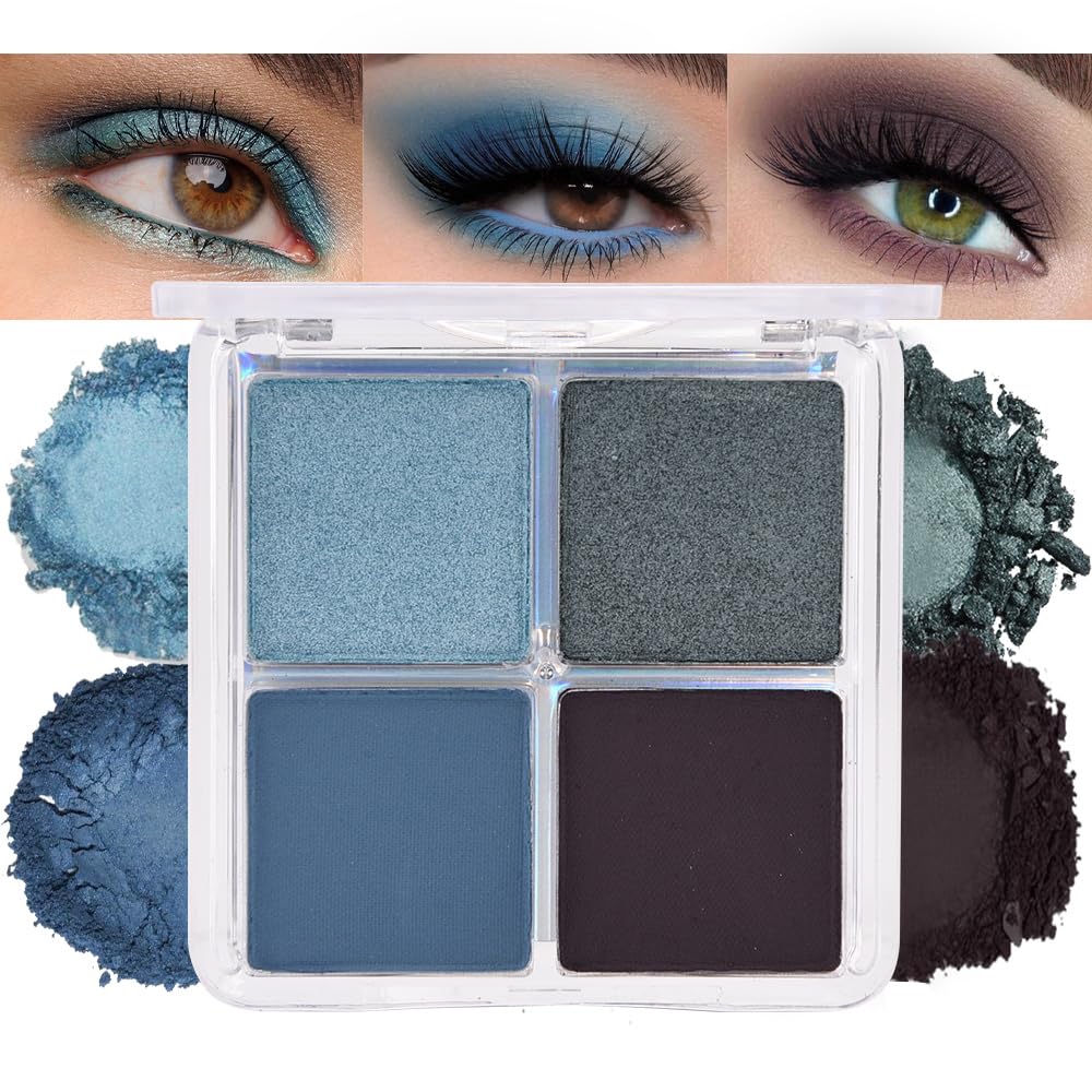 evpct 9 Colors Brown Nude Gold Black Smokey Glitter Eyeshadow Palette