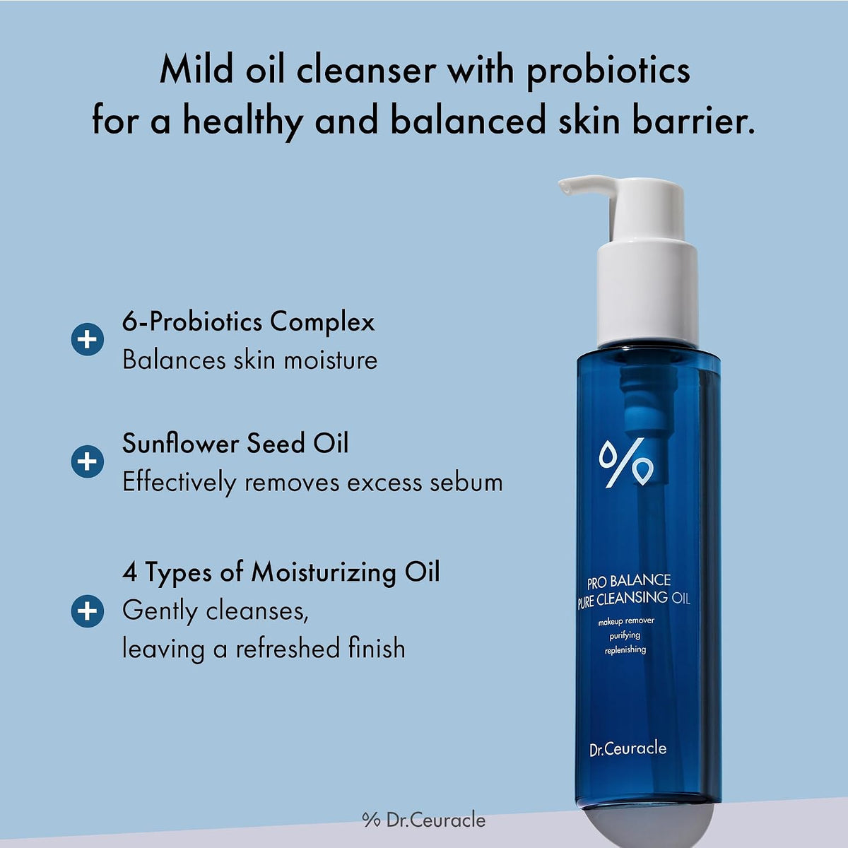 Dr.Ceuracle Pro Balance Pure Cleansing Oil, Pore Sebum Cleanser 5.24 fl oz.
