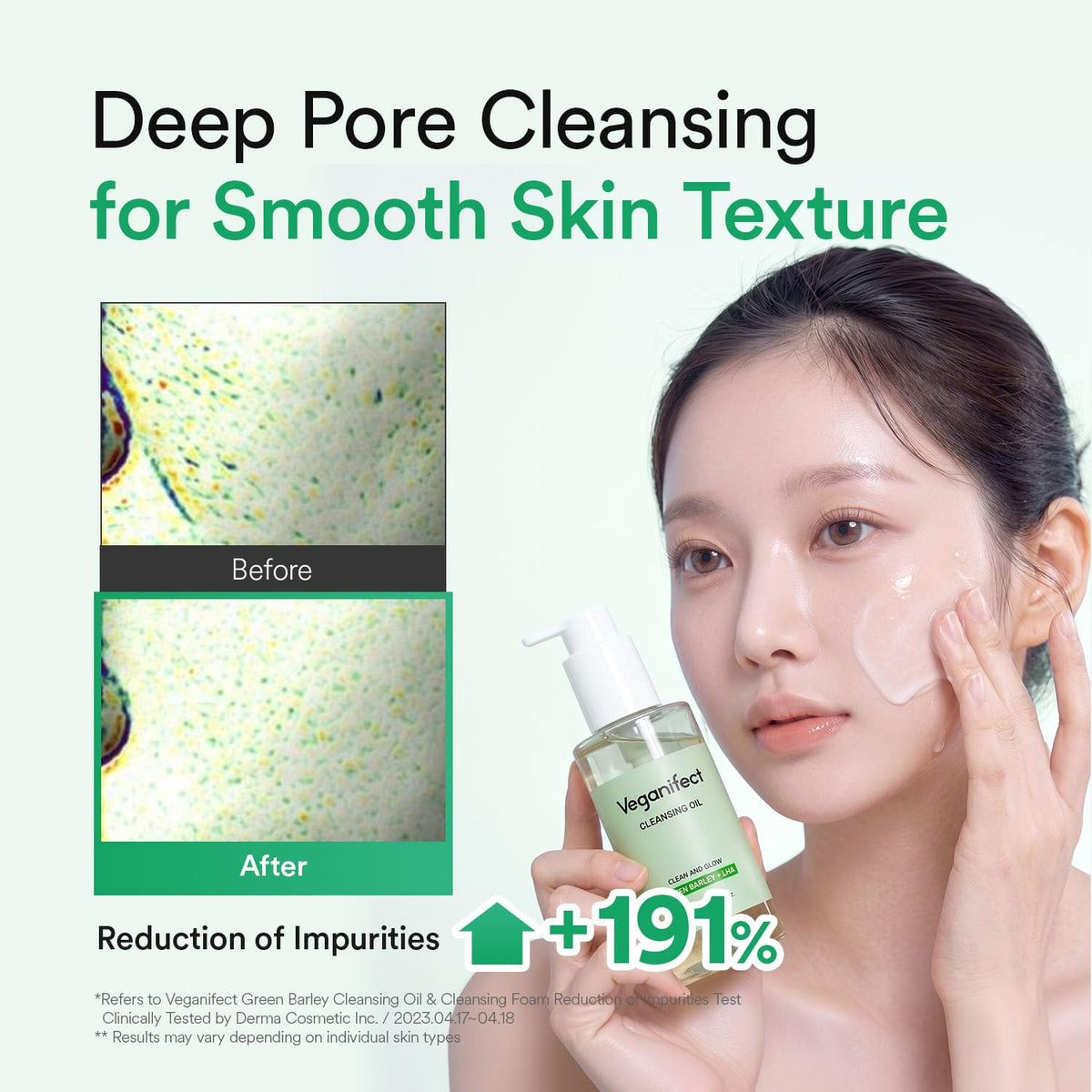 VEGANIFECT LHA Cleansing Oil, Pore Control, Blackhead Remover & Sebum Care, Gentle Melting Oil Cleanser for Face, Makeup Remover, Korean Skincare 205ml/6.93 fl oz
