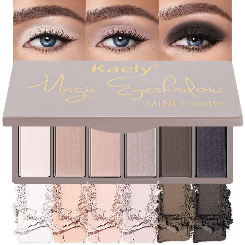 evpct 9 Colors Brown Nude Gold Black Smokey Glitter Eyeshadow Palette