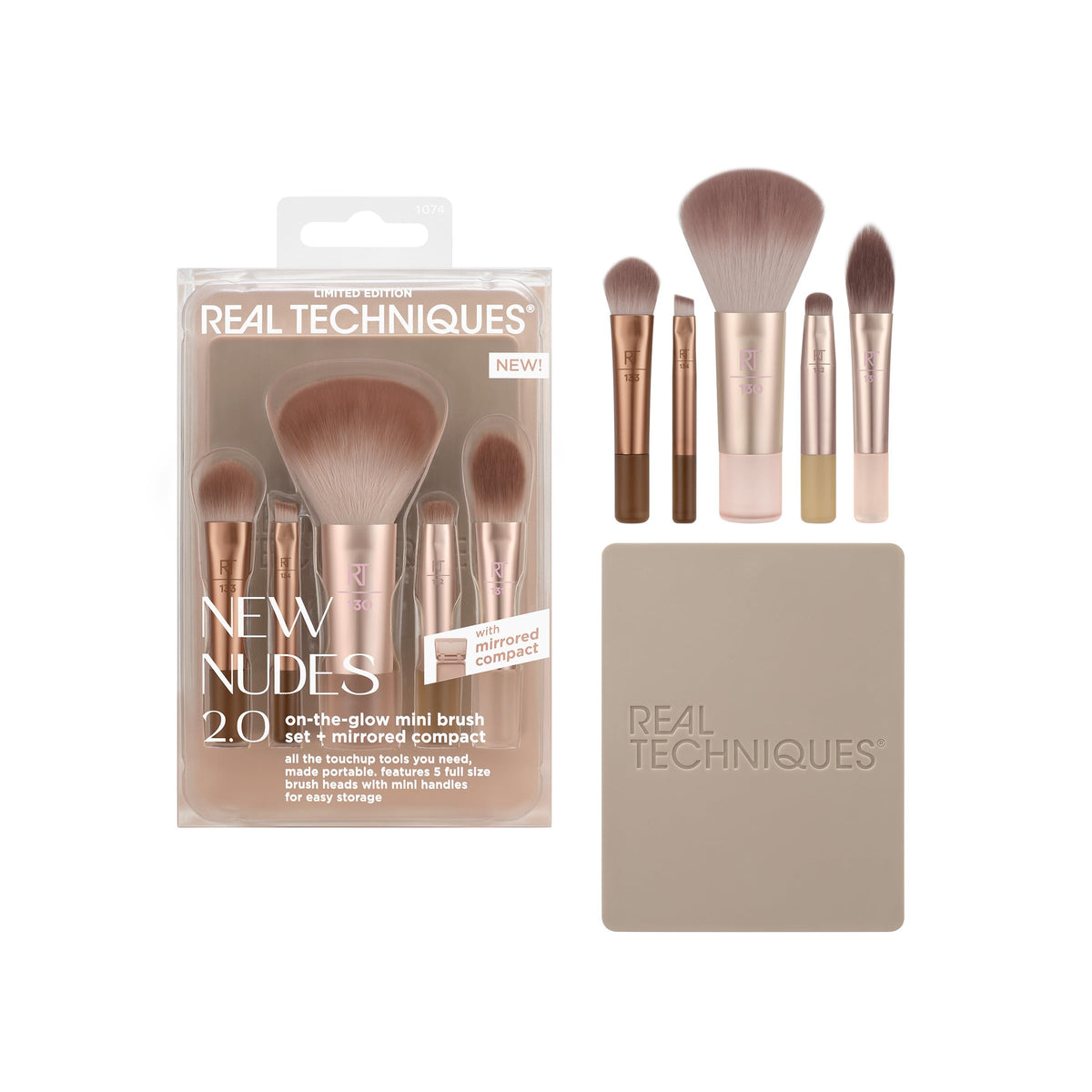 Real Techniques New Nudes Bare Finish Sponge Duo, Makeup Sponges