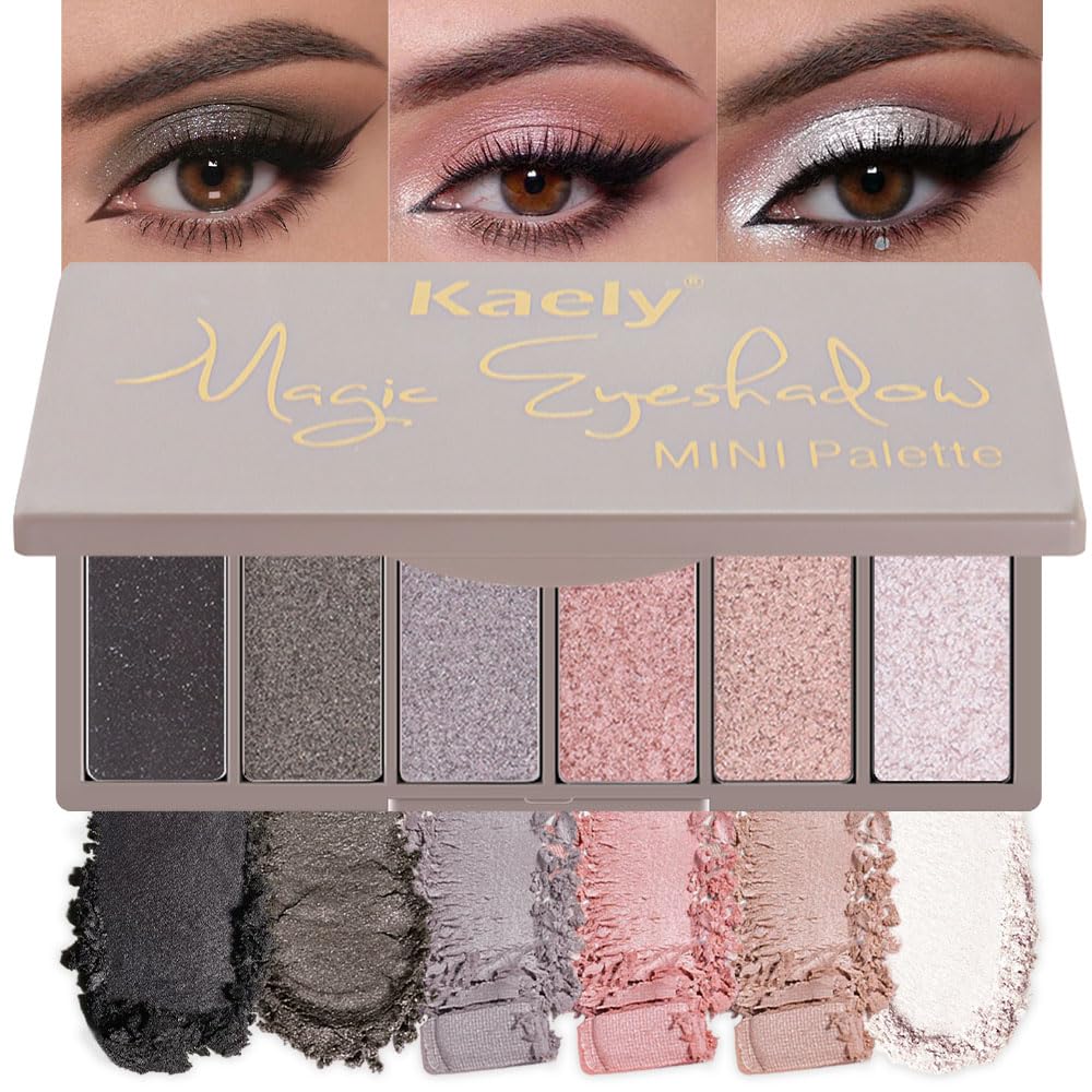 evpct 9 Colors Brown Nude Gold Black Smokey Glitter Eyeshadow Palette