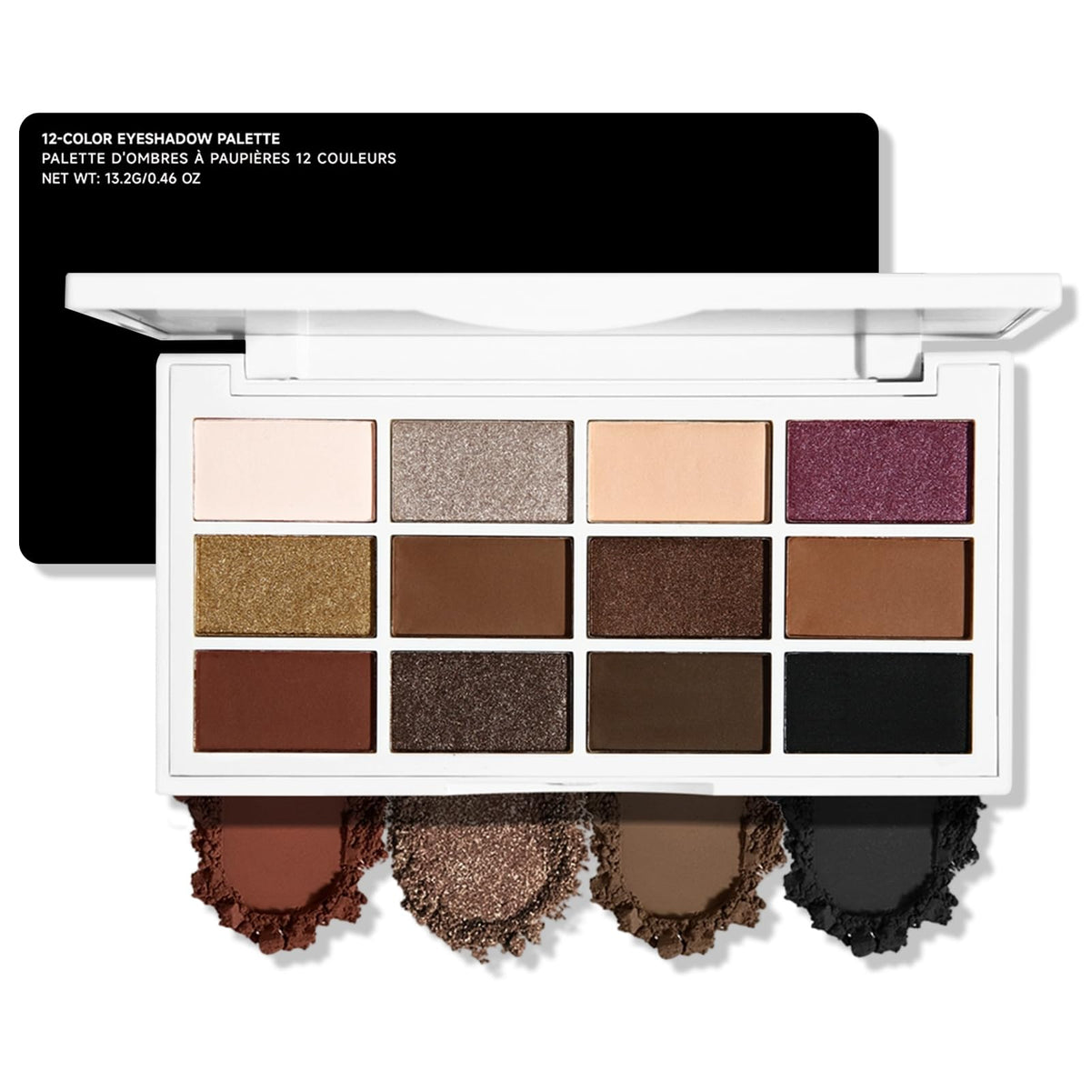 Erinde 10 Colors Matte Eyeshadow Palette, Grey Taupe Mavue Nude Eye Shadow for Older Women, Ultra Blendable Cool Toned Neutral Smokey Eye Shadow Palettes, Long Lasting Natural Smooth Texture, Cement