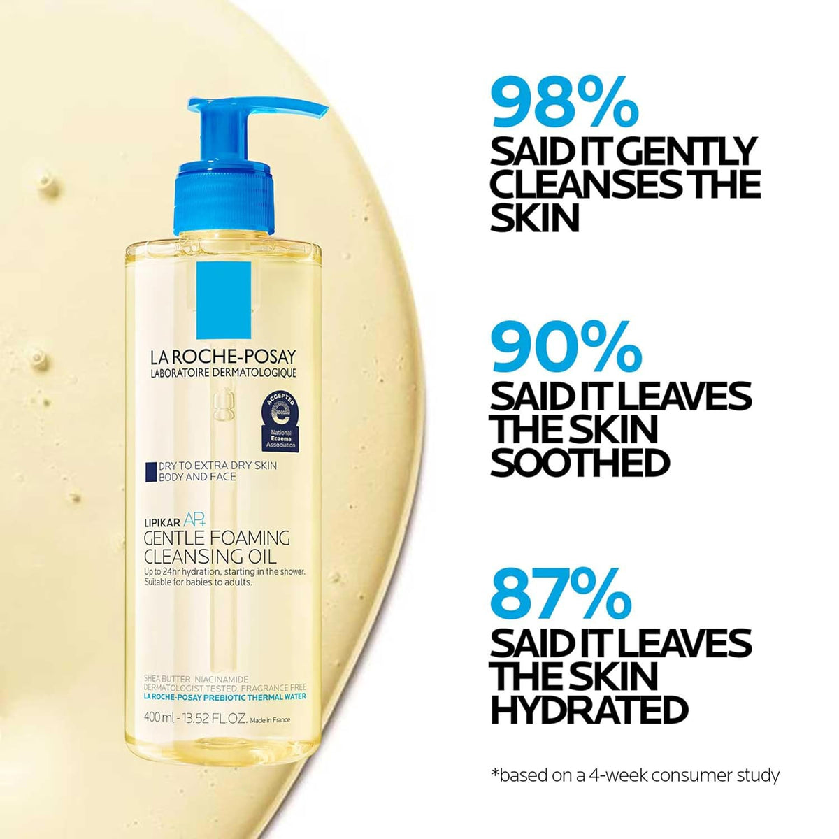 La Roche-Posay Lipikar AP+ Gentle Foaming Cleansing Oil, with Shea Butter