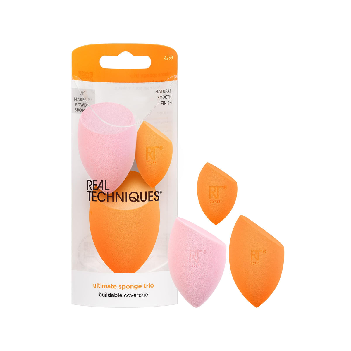 Real Techniques Miracle Complexion Sponge, 4 Pack, Makeup Blending Sponges