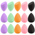 15 Pcs Multicolor Latex-Free Makeup Sponge Set Individually Wrapped Wet&Dry