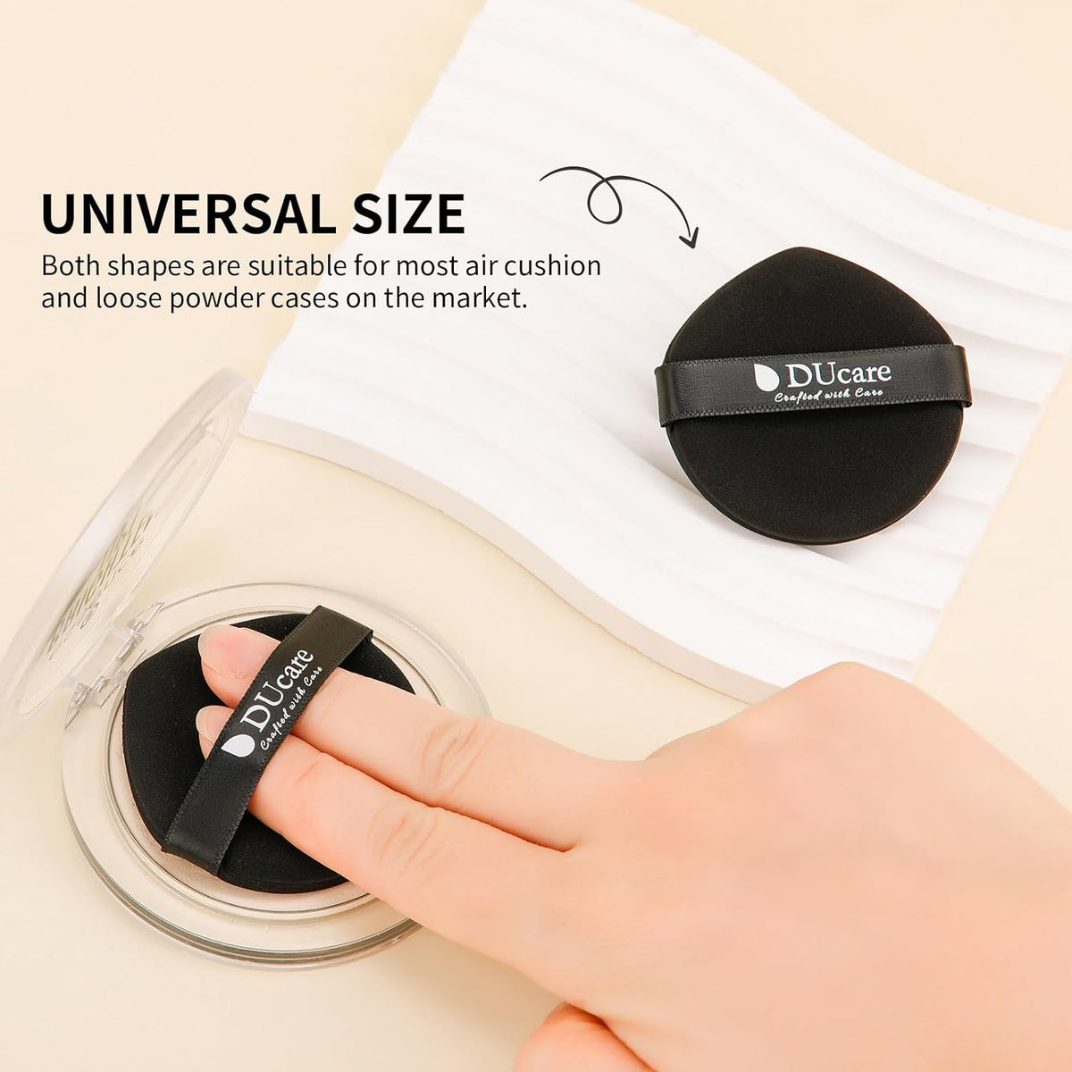 DUcare Makeup Sponges with Foundation Brush Makeup Puff Blending Foundation Sponge for Liquid BB Cream Mineral Powder Buffing Stippling