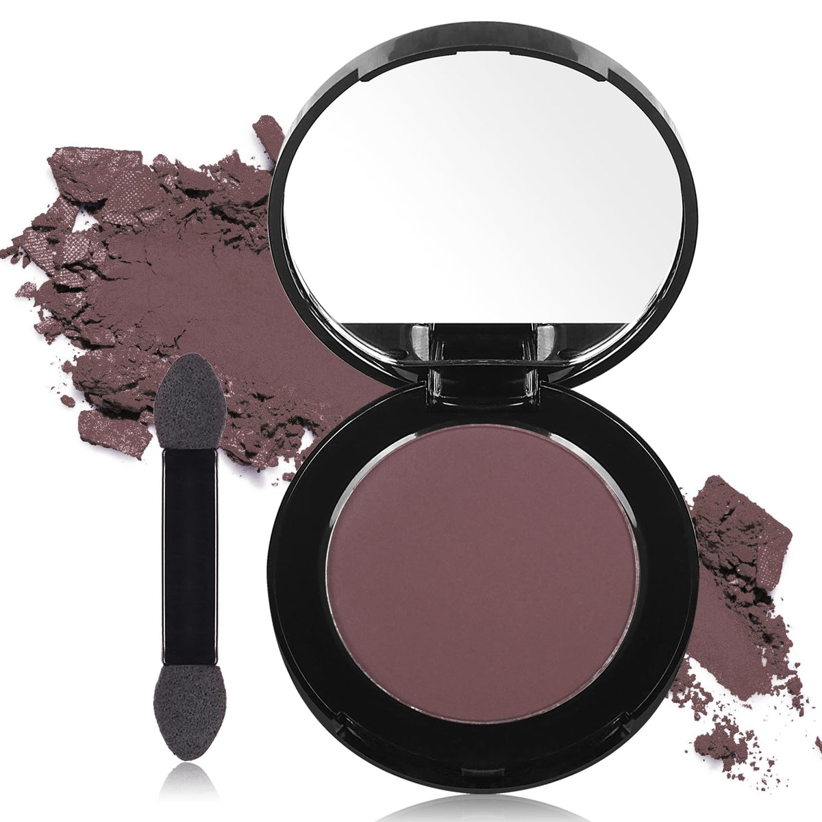 MEICOLY Champagne Shimmer Eyeshadow with Mirror,Shimmer Sparkly Eye Shadow Palette,Pressed Powder Single Eyeshadow for Women and Girls,Eye Makeup Eyelid Color,High Pigment,Long Wearing,Waterproof