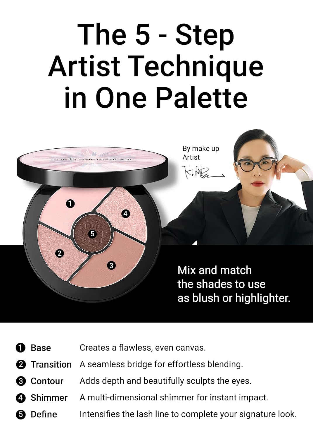 Artist Eye Palette Core | 5-Color Eyeshadow Palette (Veil Nude)