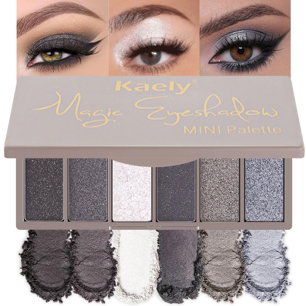 evpct 9 Colors Brown Nude Gold Black Smokey Glitter Eyeshadow Palette