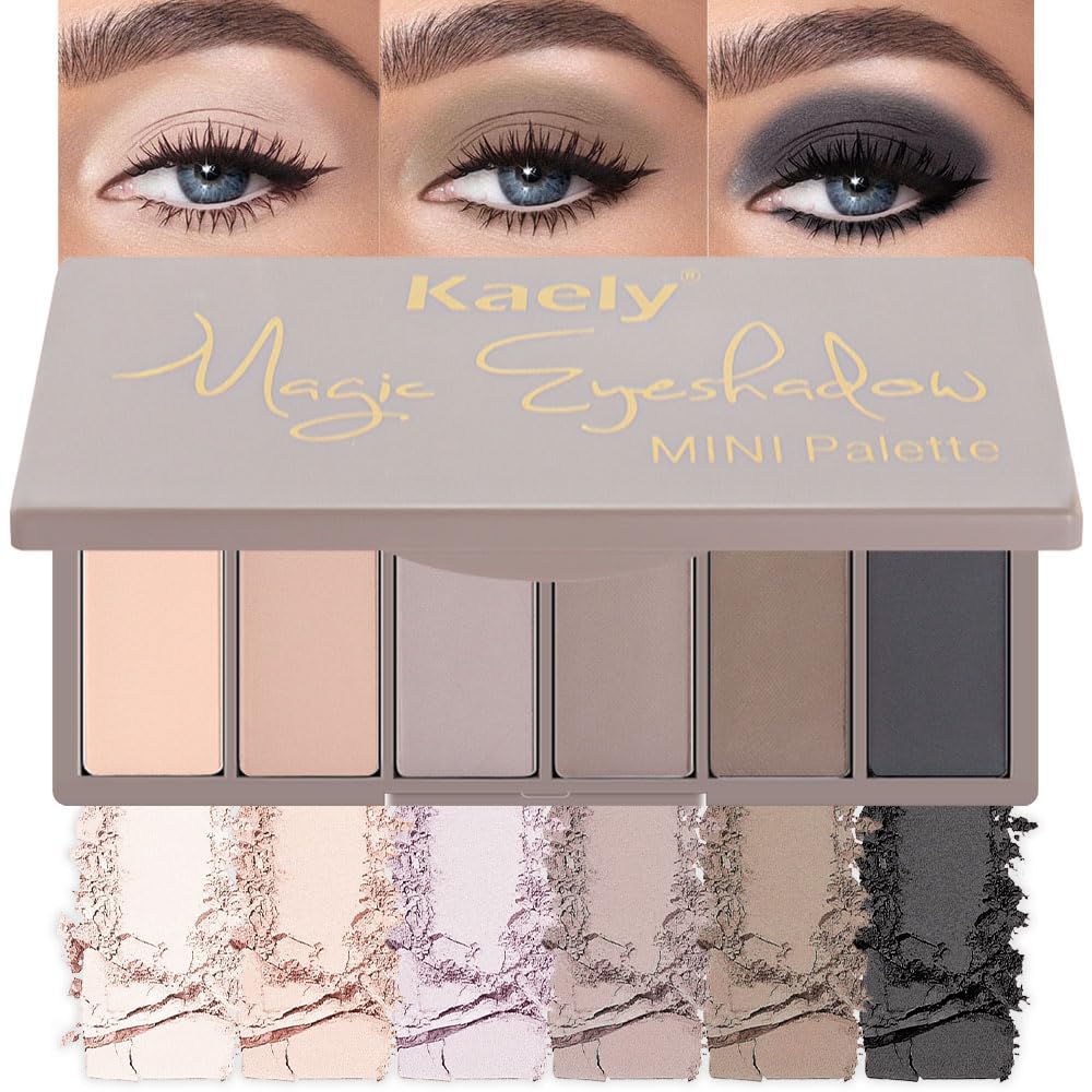evpct 9 Colors Brown Nude Gold Black Smokey Glitter Eyeshadow Palette