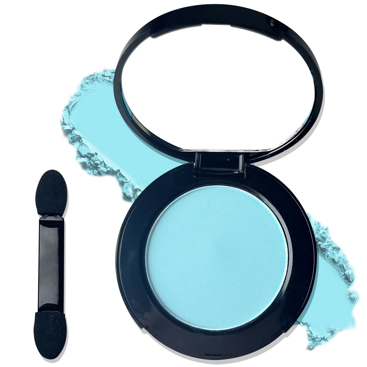 MEICOLY Champagne Shimmer Eyeshadow with Mirror,Shimmer Sparkly Eye Shadow Palette,Pressed Powder Single Eyeshadow for Women and Girls,Eye Makeup Eyelid Color,High Pigment,Long Wearing,Waterproof