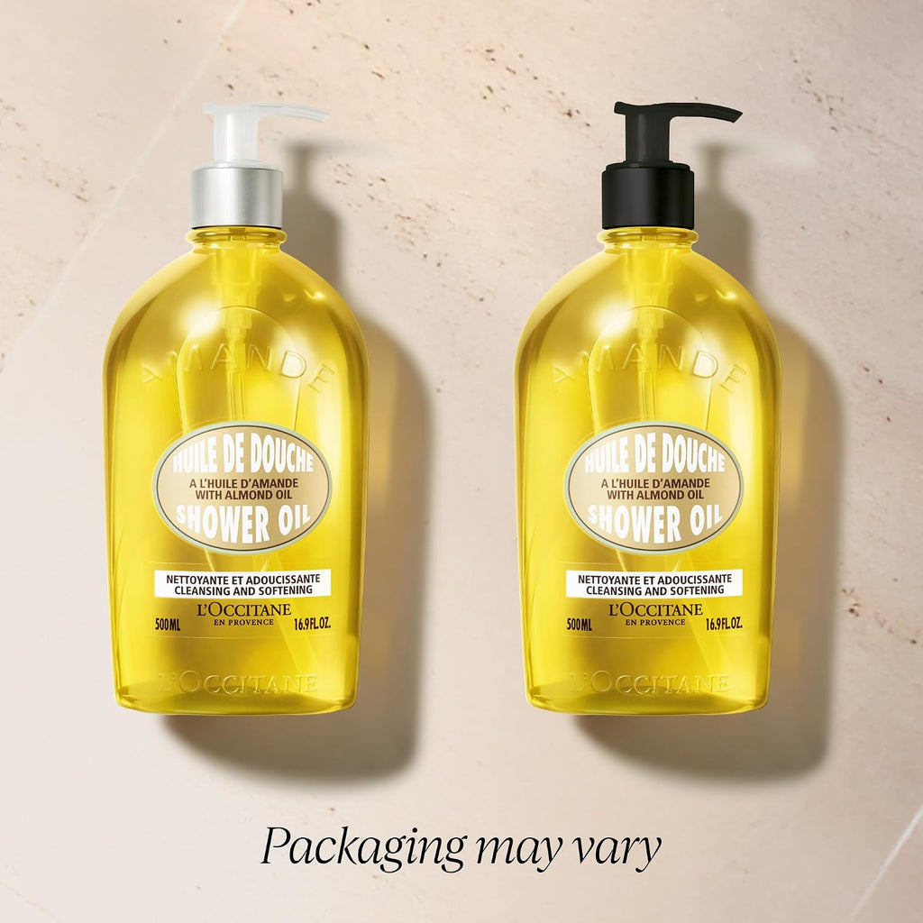 L'OCCITANE Almond Shower Oil, Cleansing Body Wash & Shaving Base, Vegan