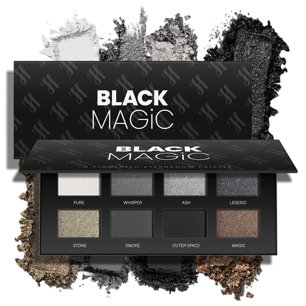 MAKI YIKA Black Grey Smokey Eyeshadow Matte Black White Gray Silver Smoky
