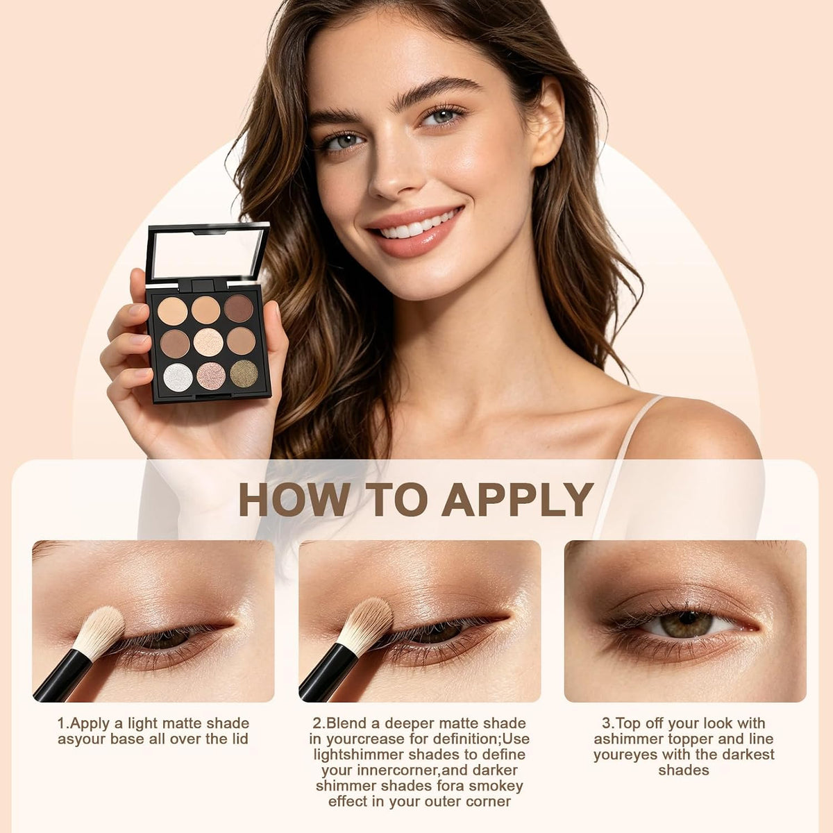 Océane Neutral Eyeshadow Palette 9 Colors