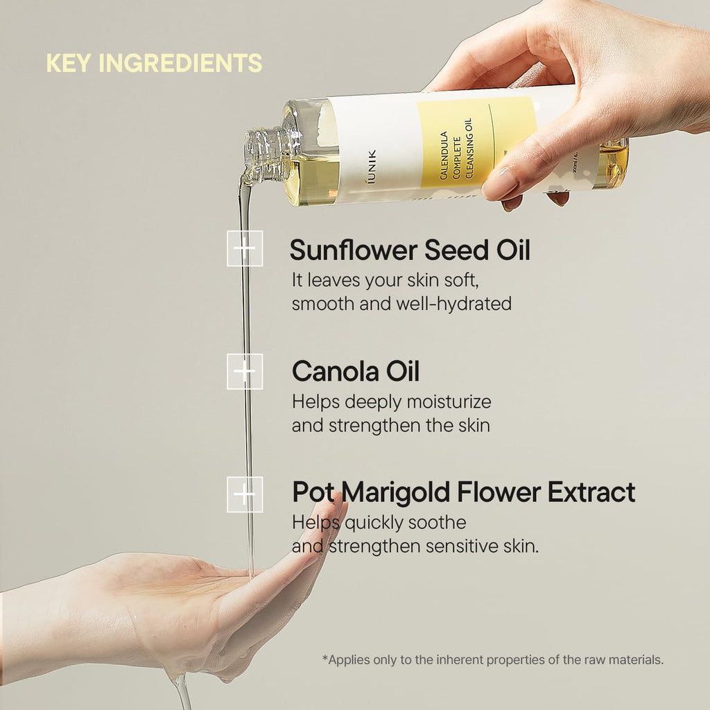 IUNIK Calendula Complete Cleansing Oil - Makeup Remover 6.7 fl oz