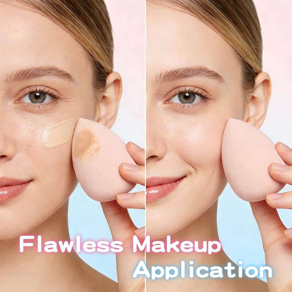 15 Pcs Multicolor Latex-Free Makeup Sponge Set Individually Wrapped Wet&Dry