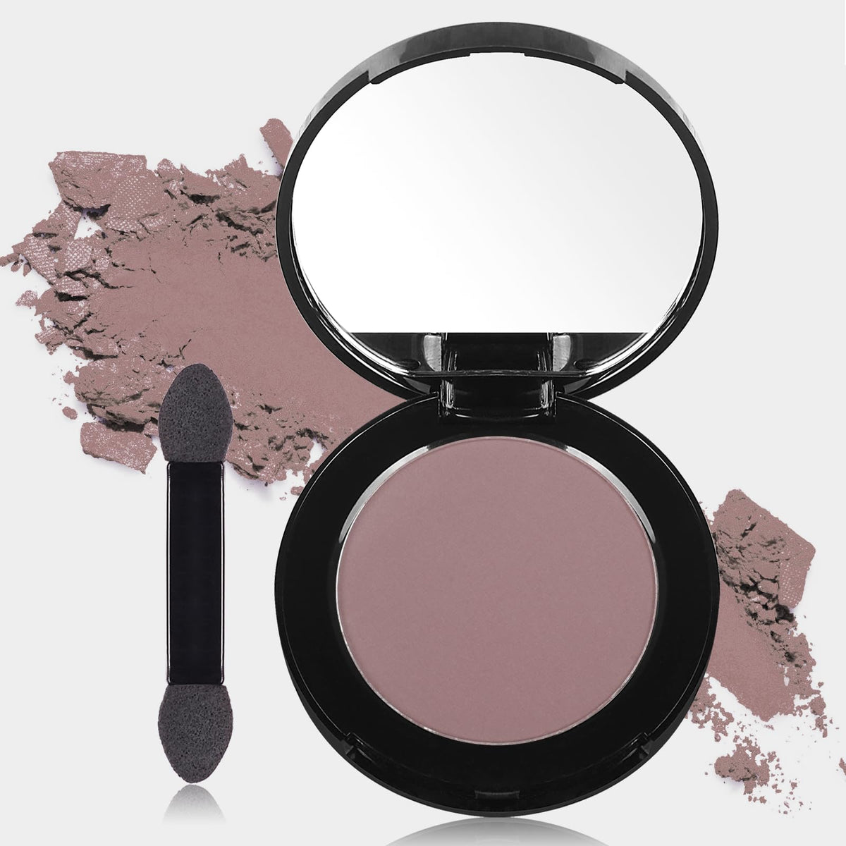 MEICOLY Champagne Shimmer Eyeshadow with Mirror,Shimmer Sparkly Eye Shadow Palette,Pressed Powder Single Eyeshadow for Women and Girls,Eye Makeup Eyelid Color,High Pigment,Long Wearing,Waterproof
