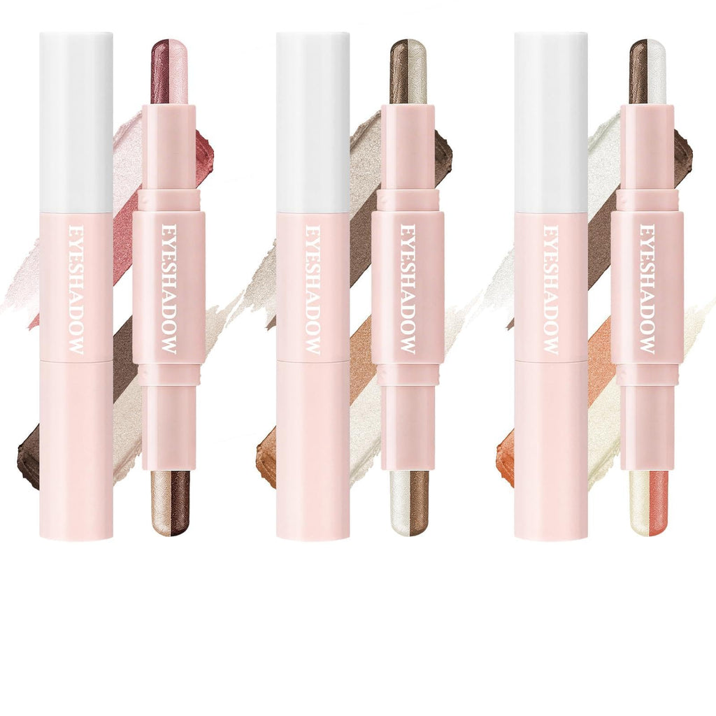 4Pcs Multi Color Eyeshadow Stick Set, 3 Color Gradient Shimmer Eye Shadow