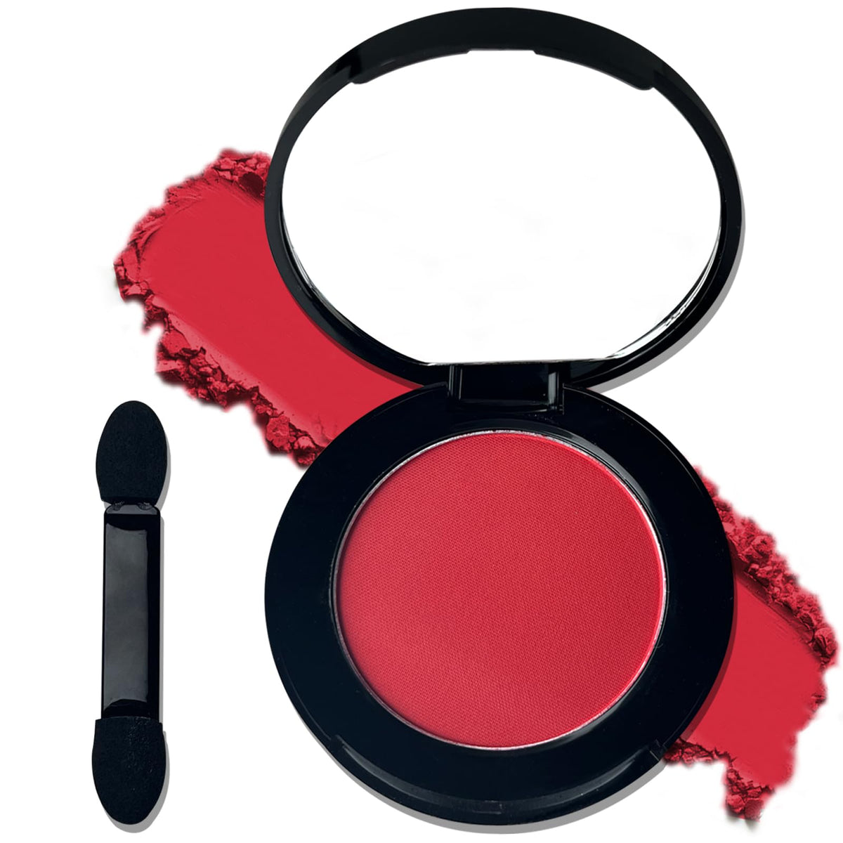 MEICOLY Champagne Shimmer Eyeshadow with Mirror,Shimmer Sparkly Eye Shadow Palette,Pressed Powder Single Eyeshadow for Women and Girls,Eye Makeup Eyelid Color,High Pigment,Long Wearing,Waterproof