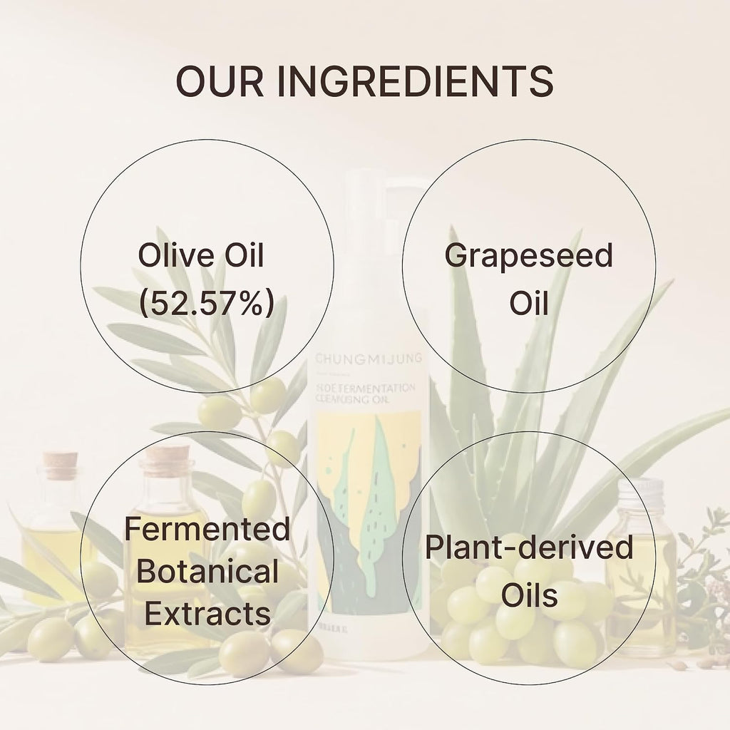 Aloe Fermentation Cleansing Oil, Hydrating and Gentle Cleanser, Makeup Blackhead Remover, Olea Europaea (Olive) Fruit Oil, All Skin Types, Korean Skin Care 6.7 fl.oz. / 200ml