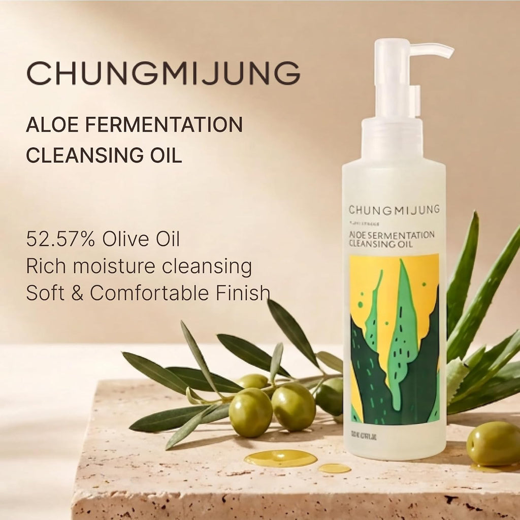 Aloe Fermentation Cleansing Oil, Hydrating and Gentle Cleanser, Makeup Blackhead Remover, Olea Europaea (Olive) Fruit Oil, All Skin Types, Korean Skin Care 6.7 fl.oz. / 200ml
