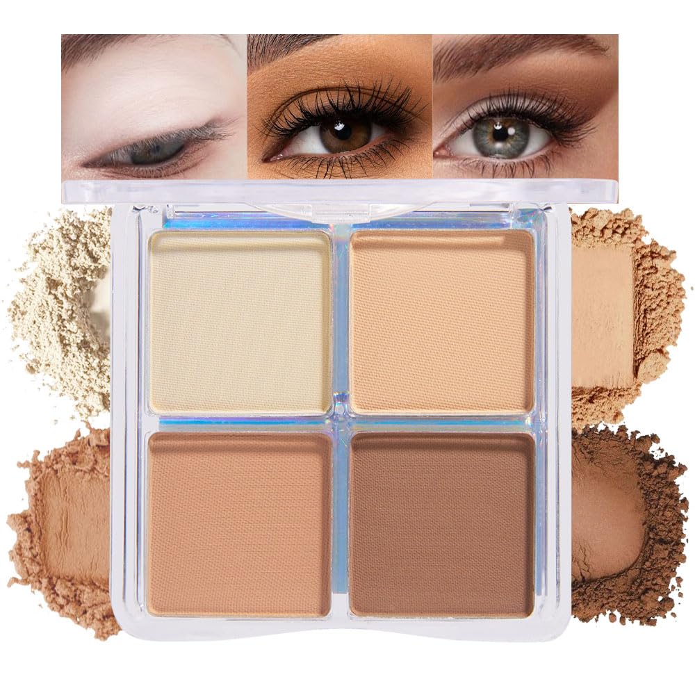 evpct 9 Colors Brown Nude Gold Black Smokey Glitter Eyeshadow Palette