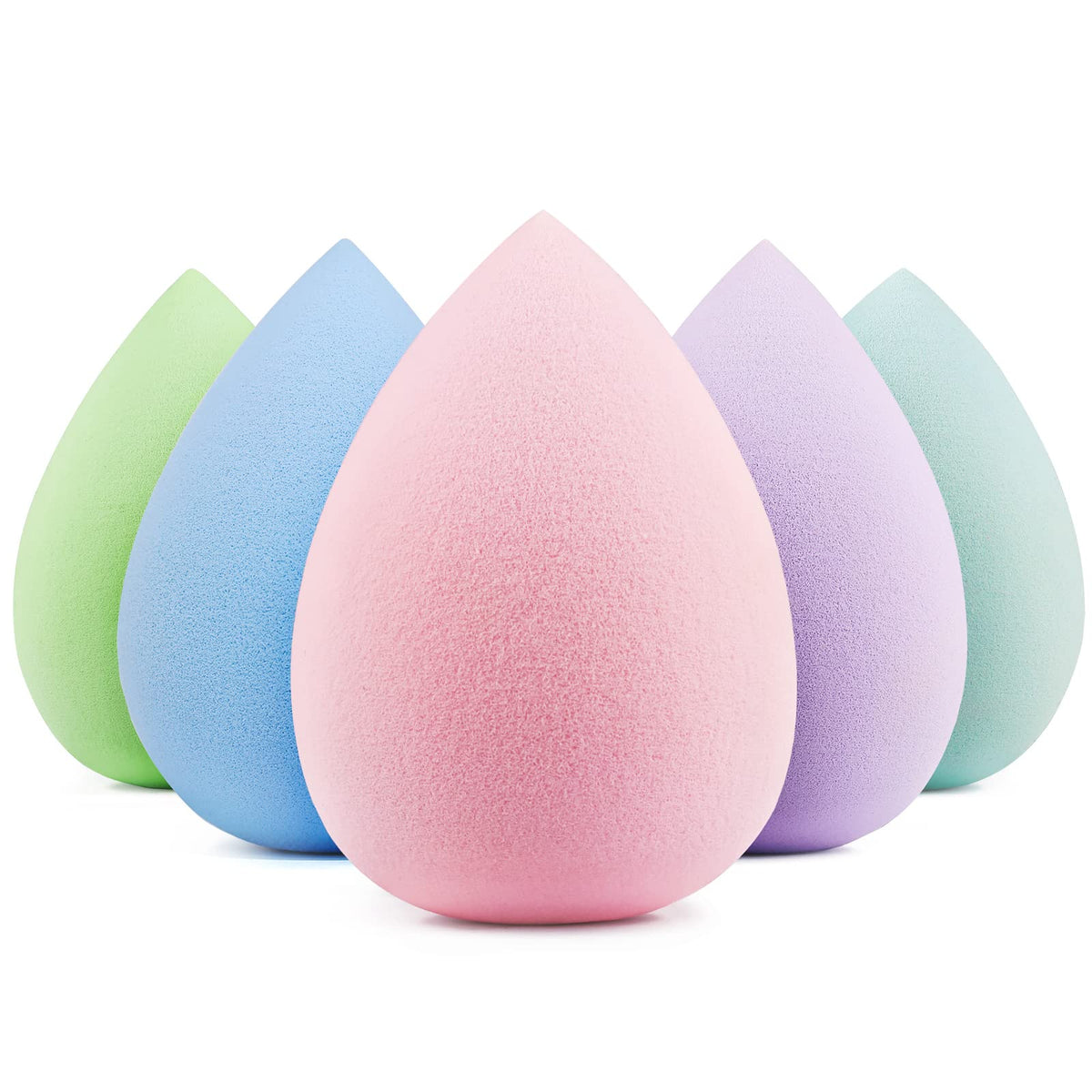 BEAKEY Makeup Sponge Set, 5 Pack Foundation Beauty Sponges & Soft Blenders