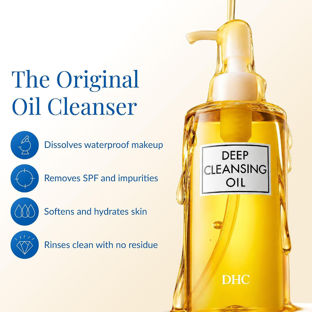 DHC Deep Cleansing Oil, Makeup Remover, Gentle Oil Cleanser, 6.7oz + 1oz