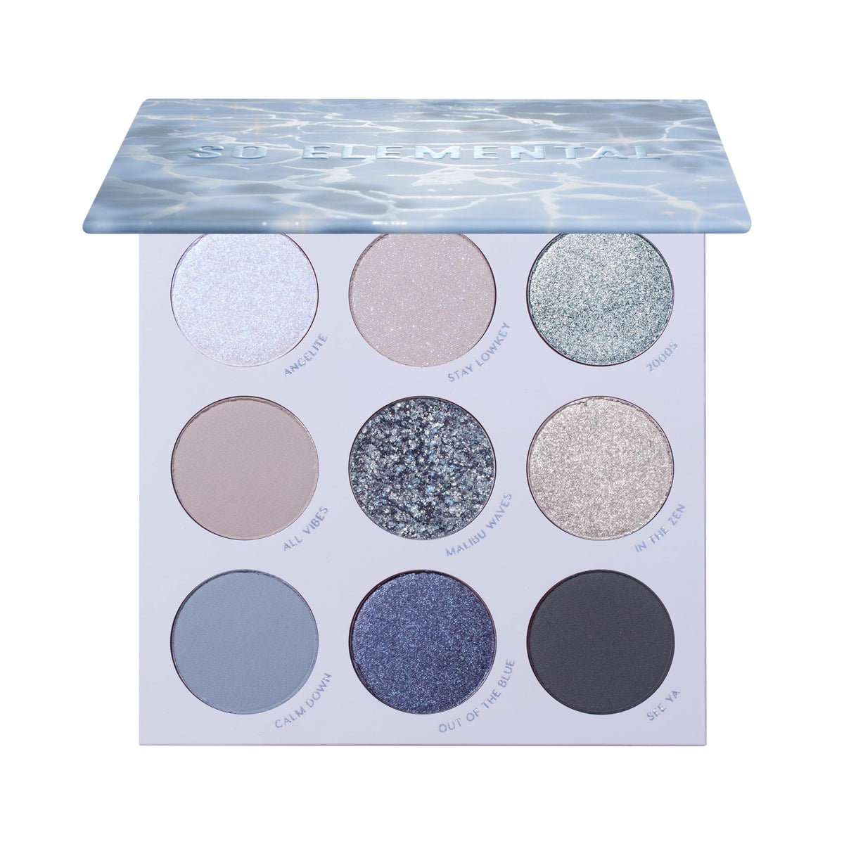 ColourPop Blue Moon Eyeshadow Palette - Monochromatic Blue Shadow Palette with Matte, Metallic and Duochrome Finishes - High-Pigment Eye Makeup with a Long-Wearing Formula (0.3 oz)