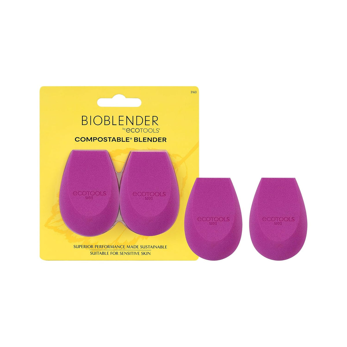 EcoTools Bioblender Makeup Sponge Duo, Makeup Blender, 2 Count