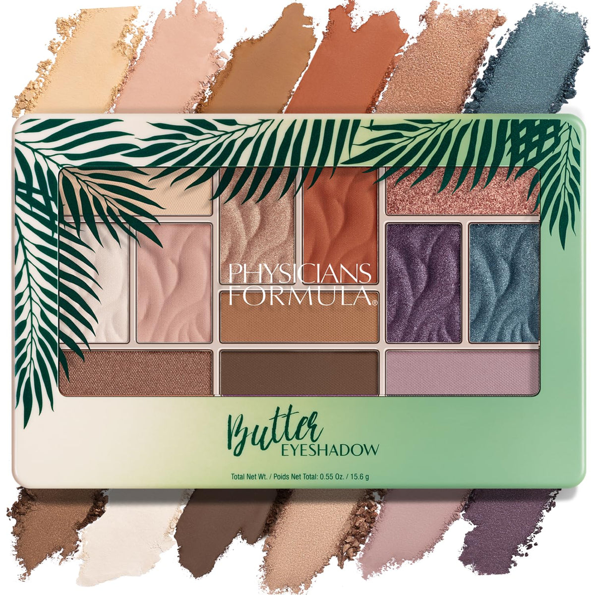 Physicians Formula Murumuru Butter Eyeshadow, 12-Shade Ultra-Creamy Palette with Murumuru & Tucuma Butters, Silky Soft Blendable Formula – Sultry Nights