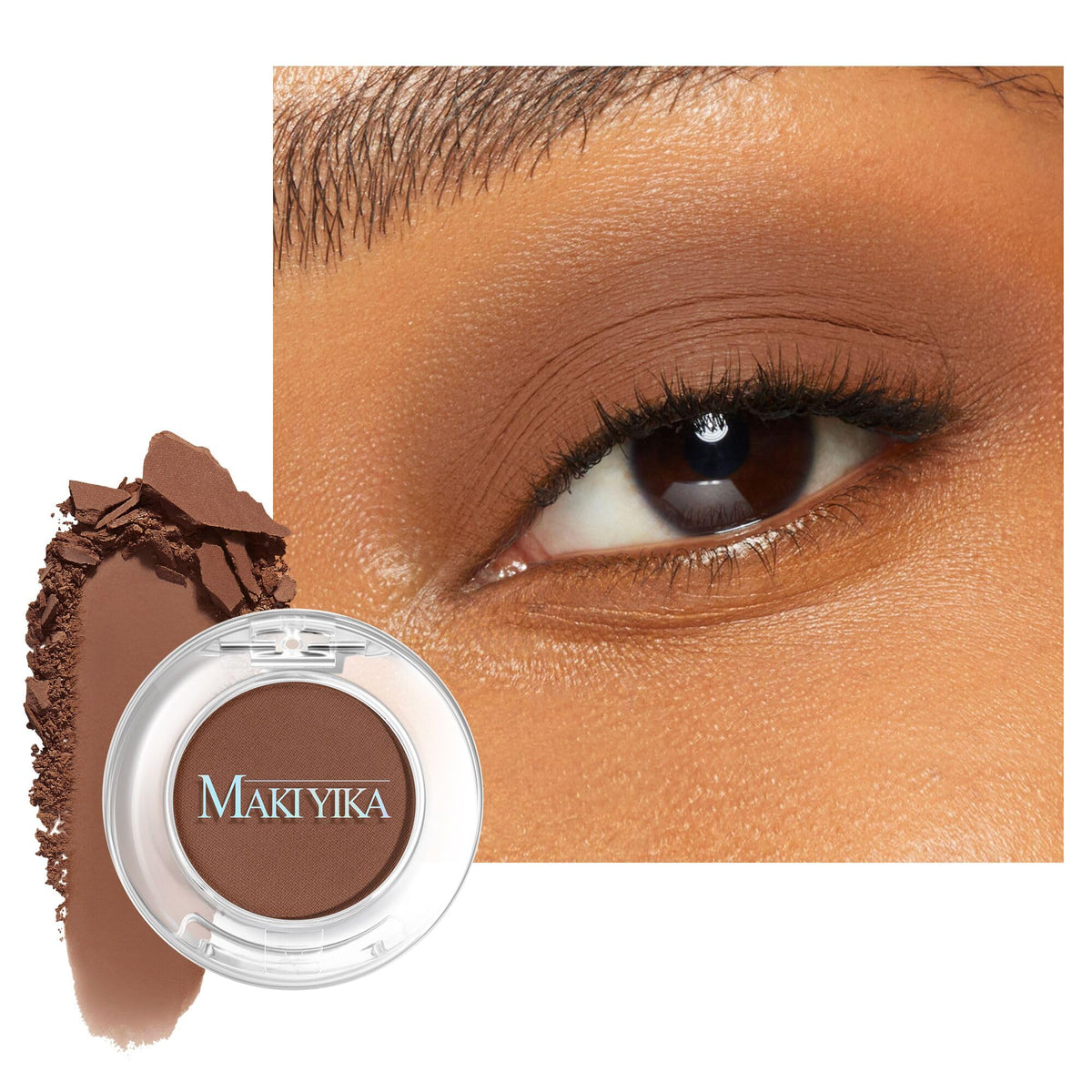 MAKI YIKA Black Grey Smokey Eyeshadow Matte Black White Gray Silver Smoky