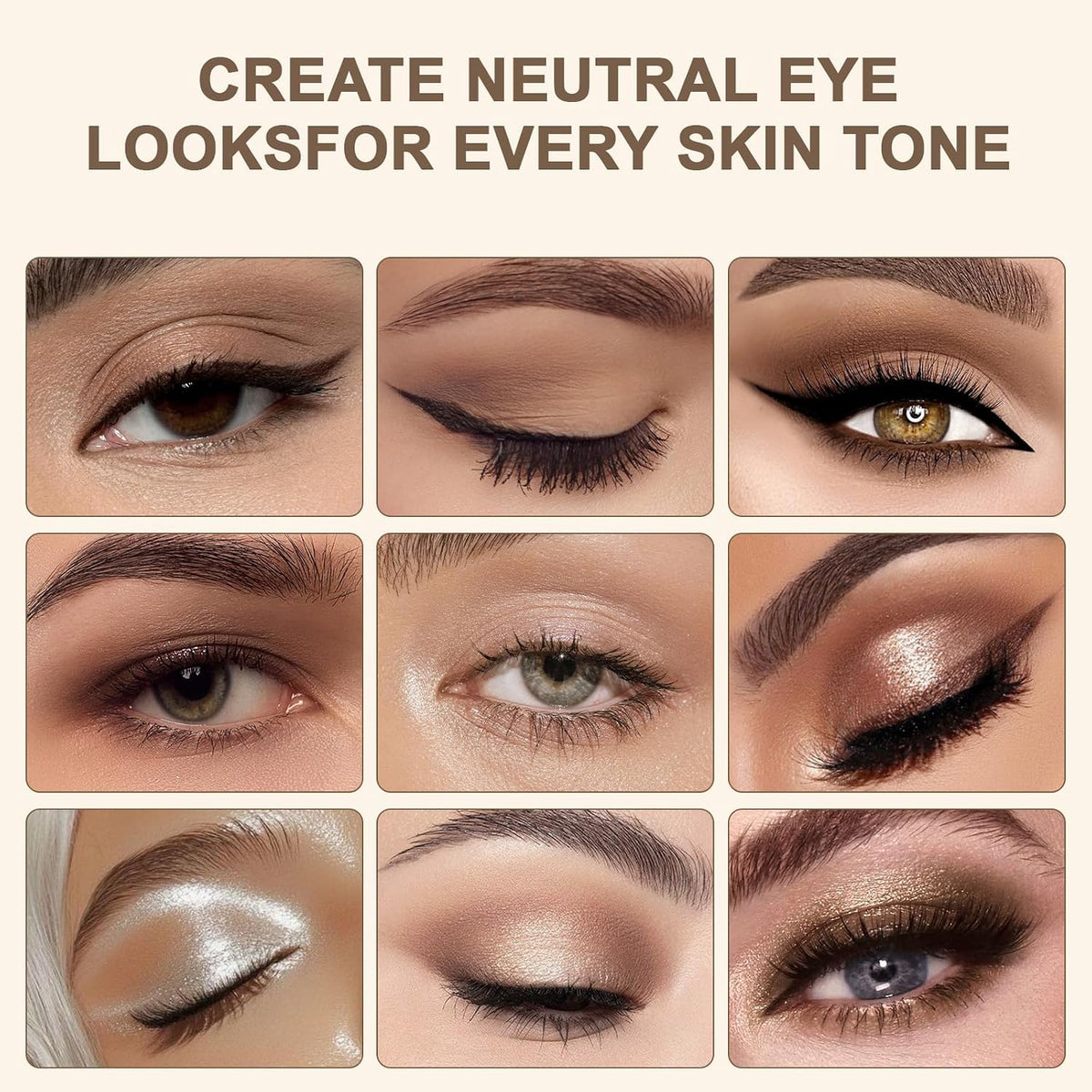 Océane Neutral Eyeshadow Palette 9 Colors