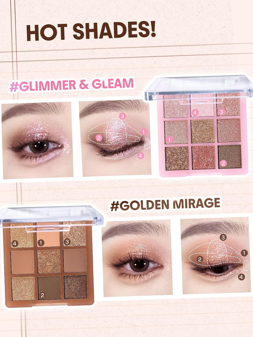 SHEGLAM Eyeshadow Palette 9-Color Ultra-pigmented Shimmer & Matte Shades, Vegan & Cruelty-free-Coffee Shop