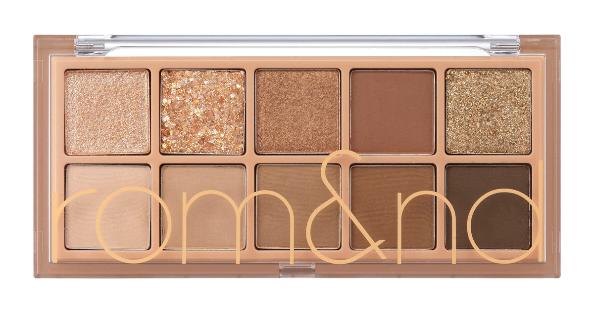 rom&nd Better Than Palette 102g (04 Dusty Fog Garden) | Eye Makeup Palette, Matte & Shimmer Eye Shadow, Sparkling Glittery, various 10 shades, Long Lasting, High Pigmented, Blendable, Warm Tones