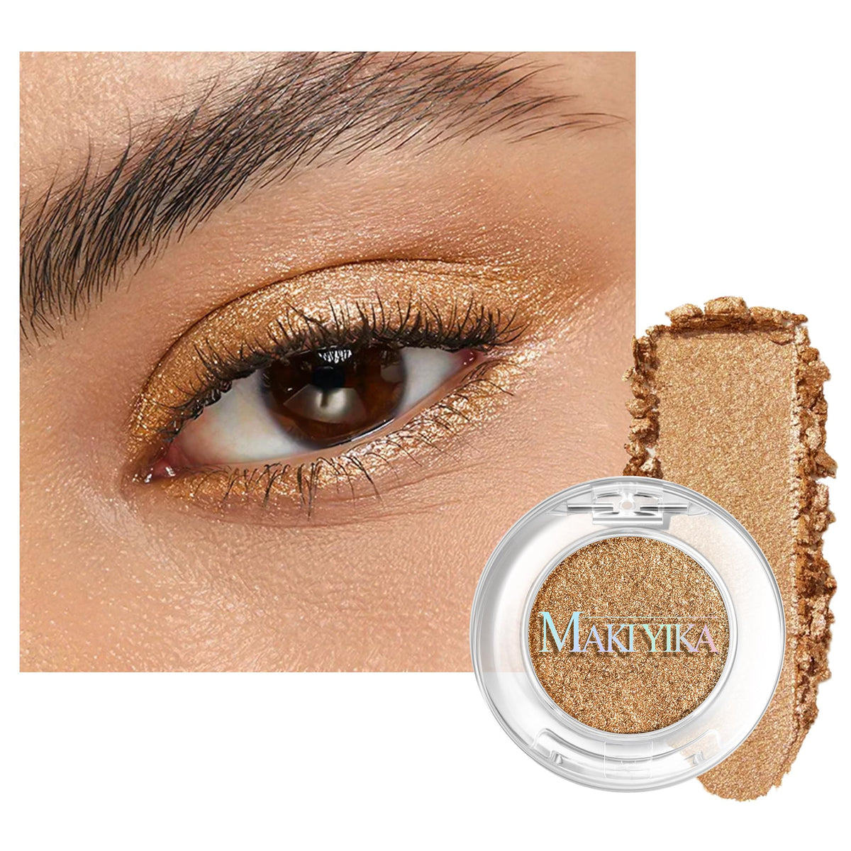 MAKI YIKA Black Grey Smokey Eyeshadow Matte Black White Gray Silver Smoky