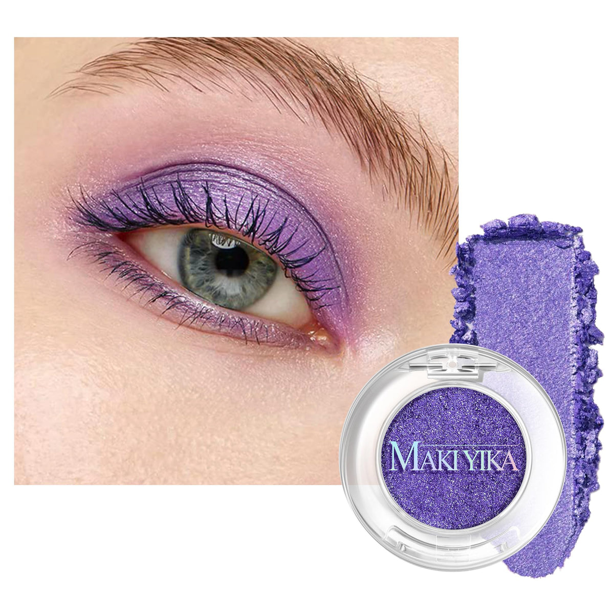 MAKI YIKA Black Grey Smokey Eyeshadow Matte Black White Gray Silver Smoky