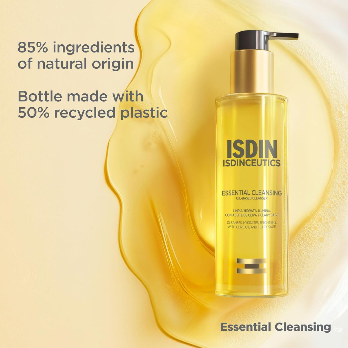 ISDIN Isdinceutics Essential Cleansing Oil-Based Facial Cleanser, 6.7 fl oz