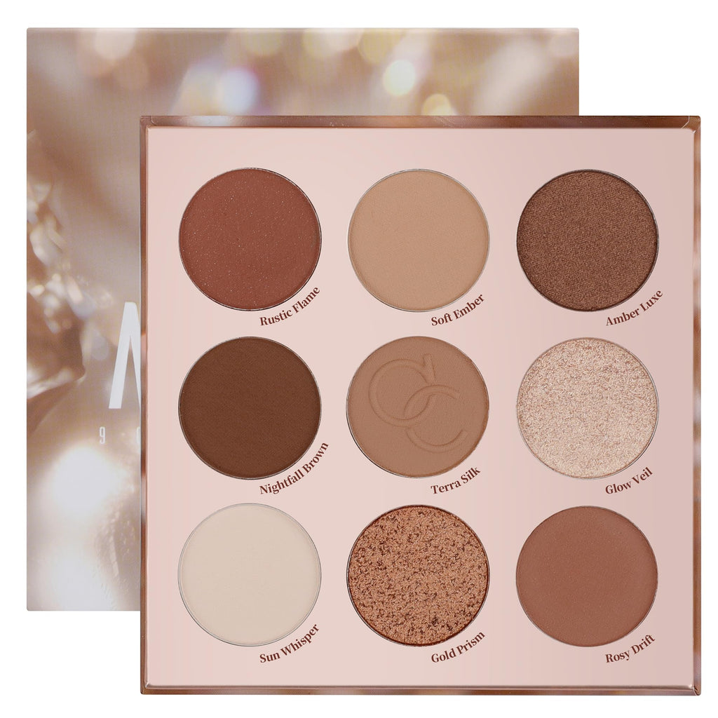 docolor Eyeshadow Palette 9 Colors Black Eyeshadow Gemstone Shadow Palette Highly Pigmented Mattes Shimmers Naked Smokey Glitter Cream Colorful Powder Blendable Long Lasting Waterproof Makeup Palette