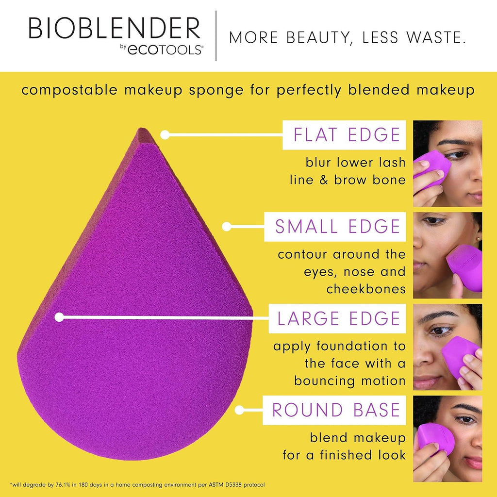 EcoTools Bioblender Makeup Sponge for Liquid and Cream Foundation, 1 Count