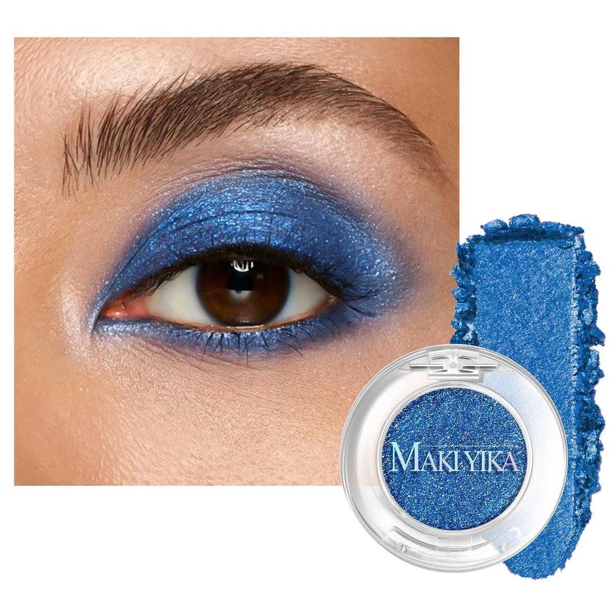 MAKI YIKA Black Grey Smokey Eyeshadow Matte Black White Gray Silver Smoky
