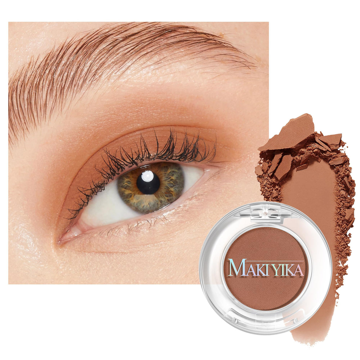 MAKI YIKA Black Grey Smokey Eyeshadow Matte Black White Gray Silver Smoky